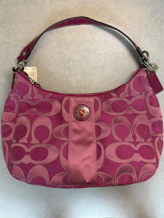 Coach Pink Monogram Shoulder Bag Two-way
