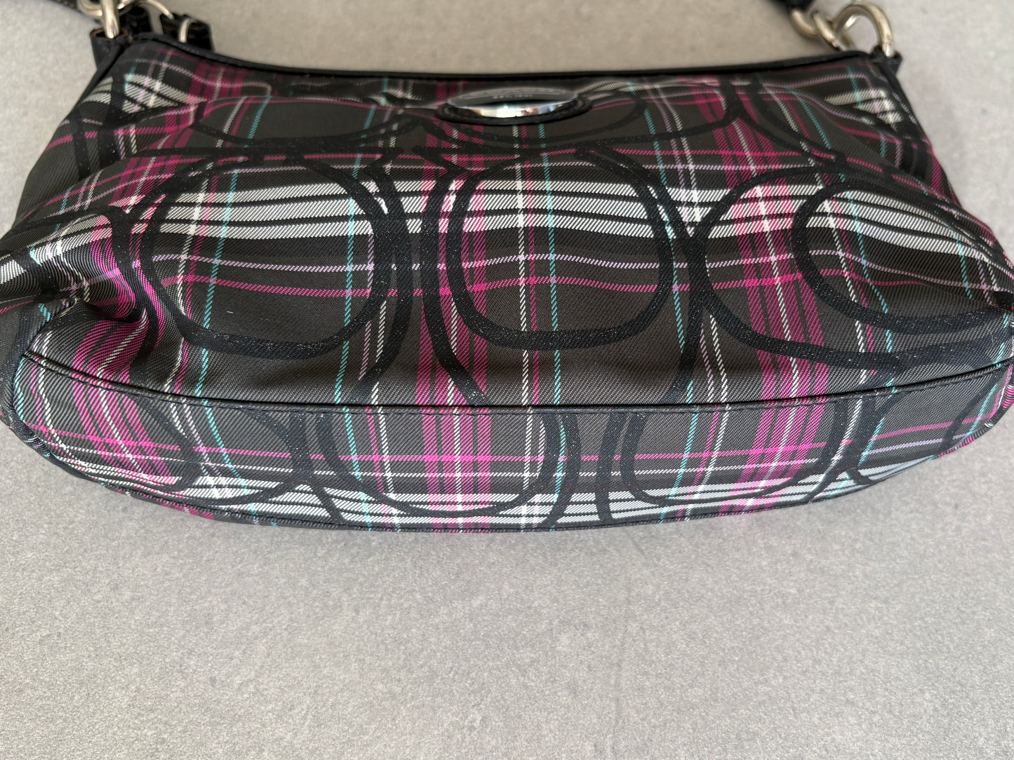 Coach Poppy Tartan Shoulder Bag