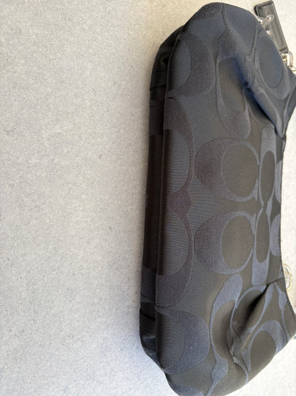 Coach Poppy Black Monogram Shoulder Bag