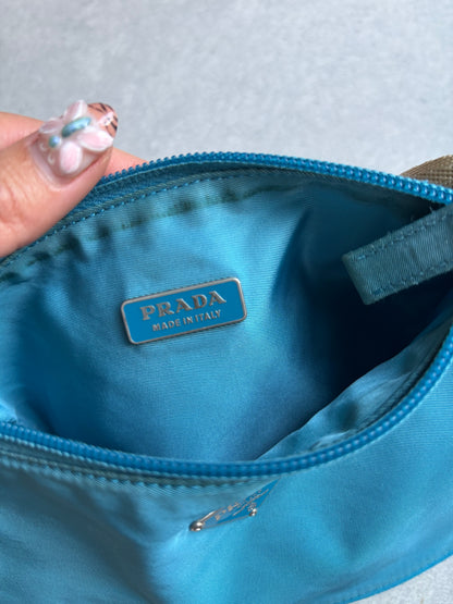Prada Nylon Tessuto Accessory Pouch Blue