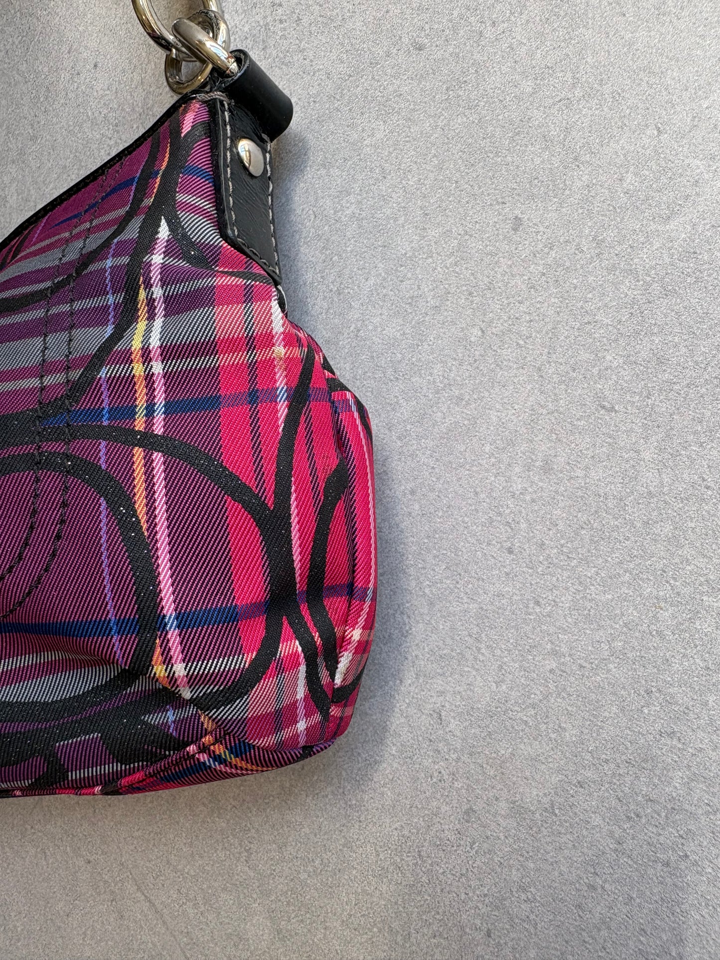 Coach Poppy Tartan Shoulder Bag