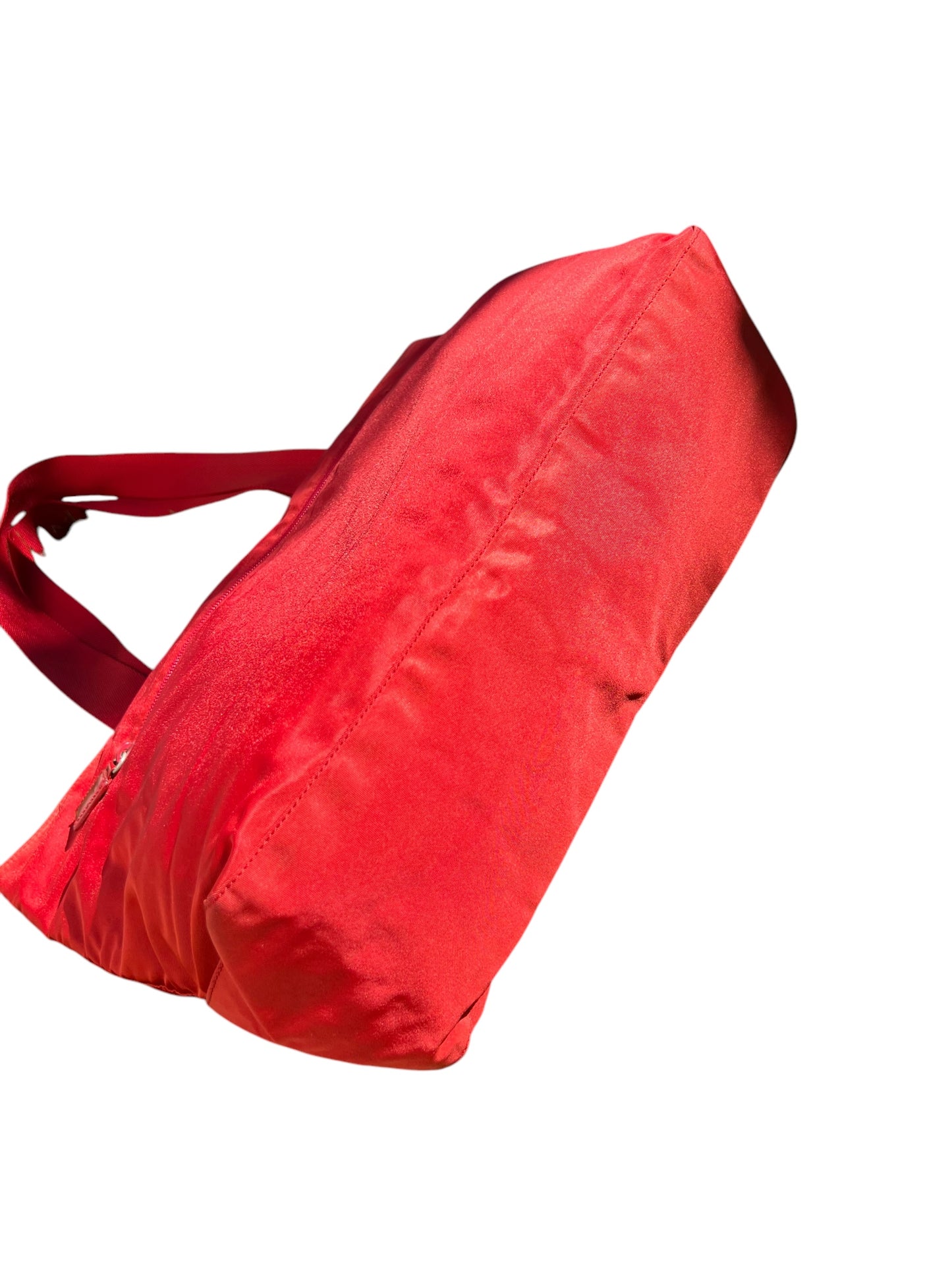 Prada Nylon Tote Bag Red