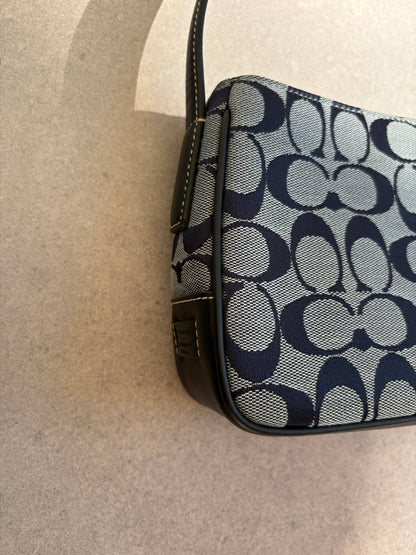 Coach Blue Monogram Shoulder Bag