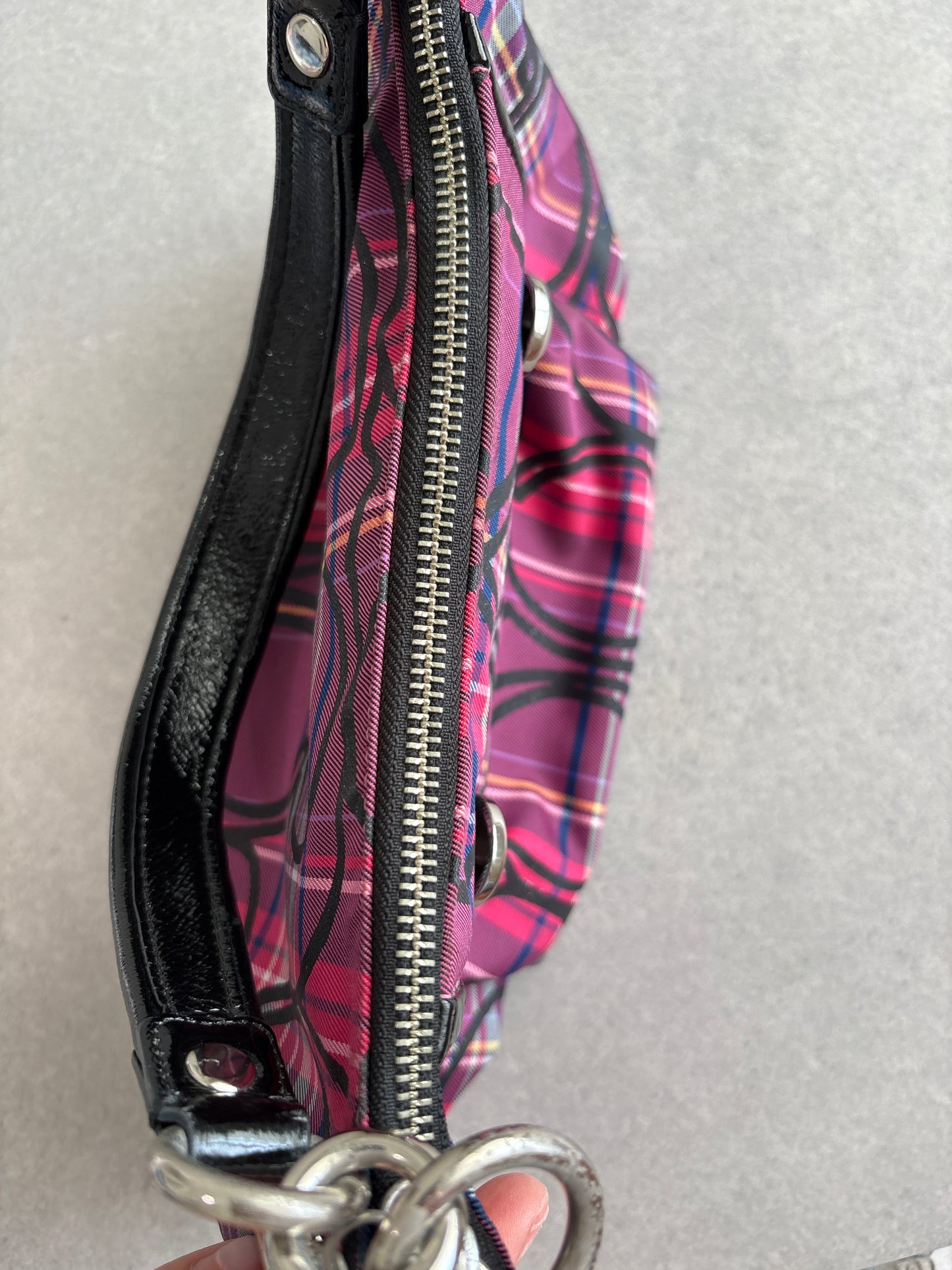 Coach Poppy Tartan Shoulder Bag
