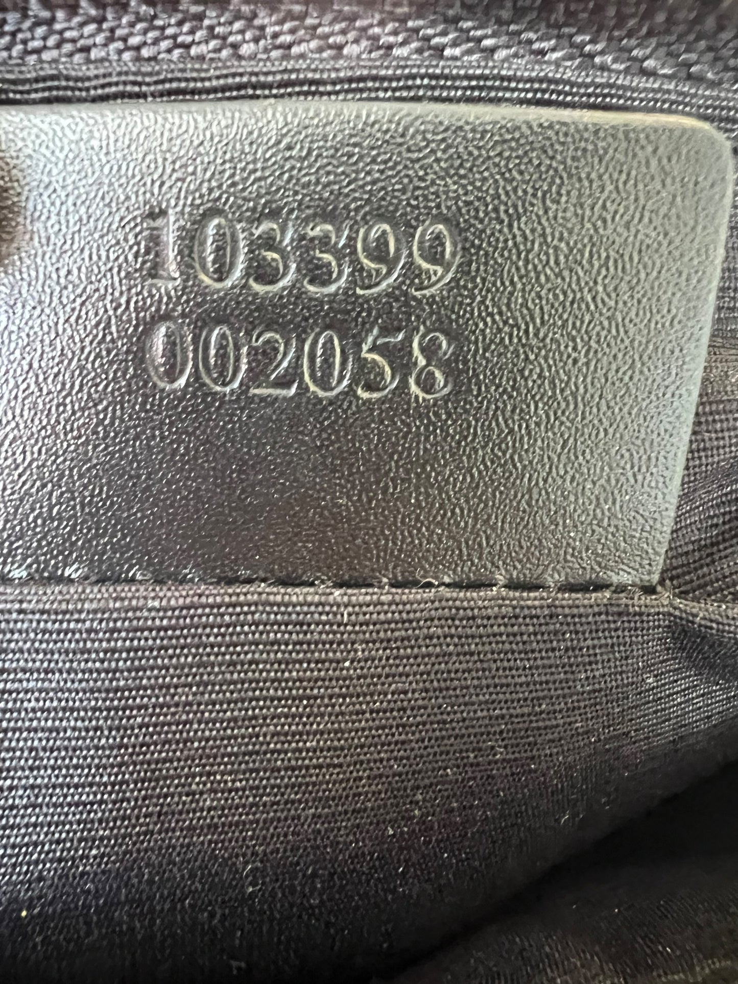 Gucci Black GG Canvas and Leather Pochette