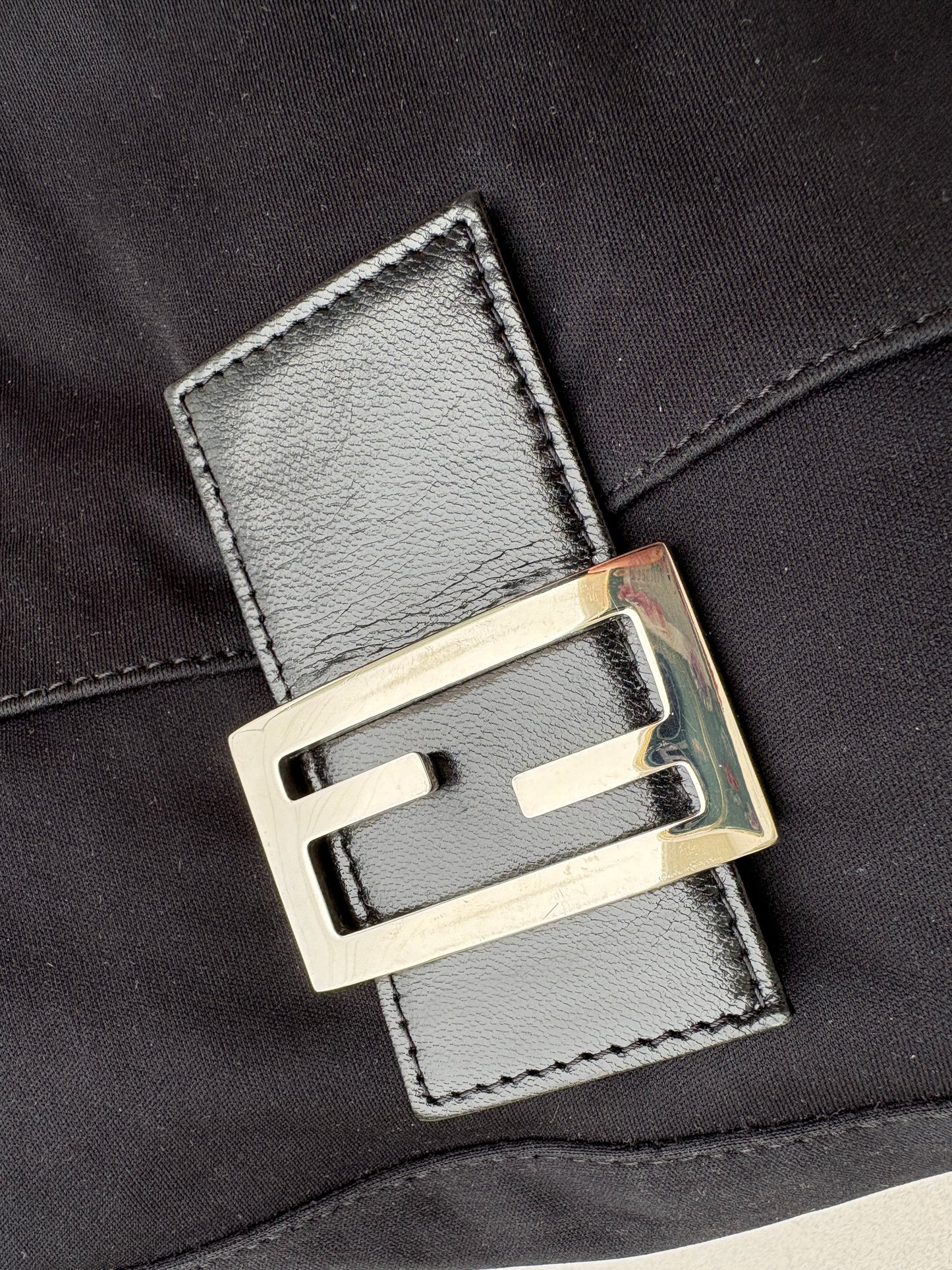 Fendi Baguette Mamma Shoulder Bag Black