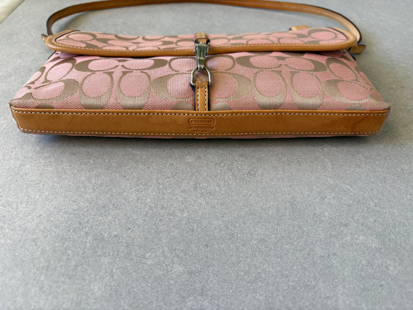 Coach Pink Shoulder Bag with Clasp