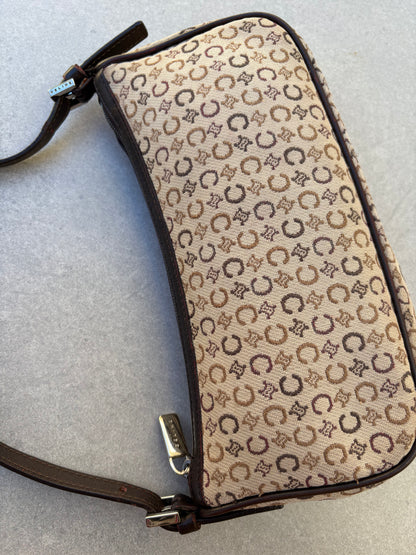 Celine Brown Monogram Macadam Shoulder Bag