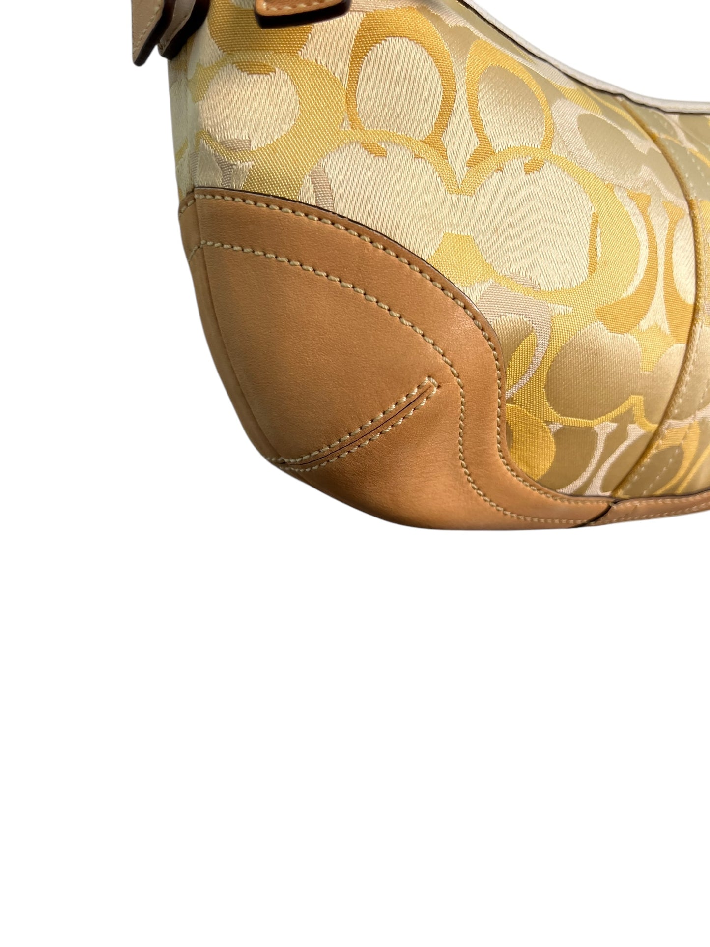 Coach Yellow Signature Monogram Shoulder Bag