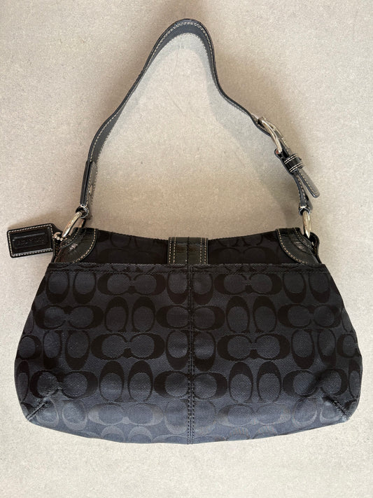 Coach Soho Black Monogram Shoulder Bag