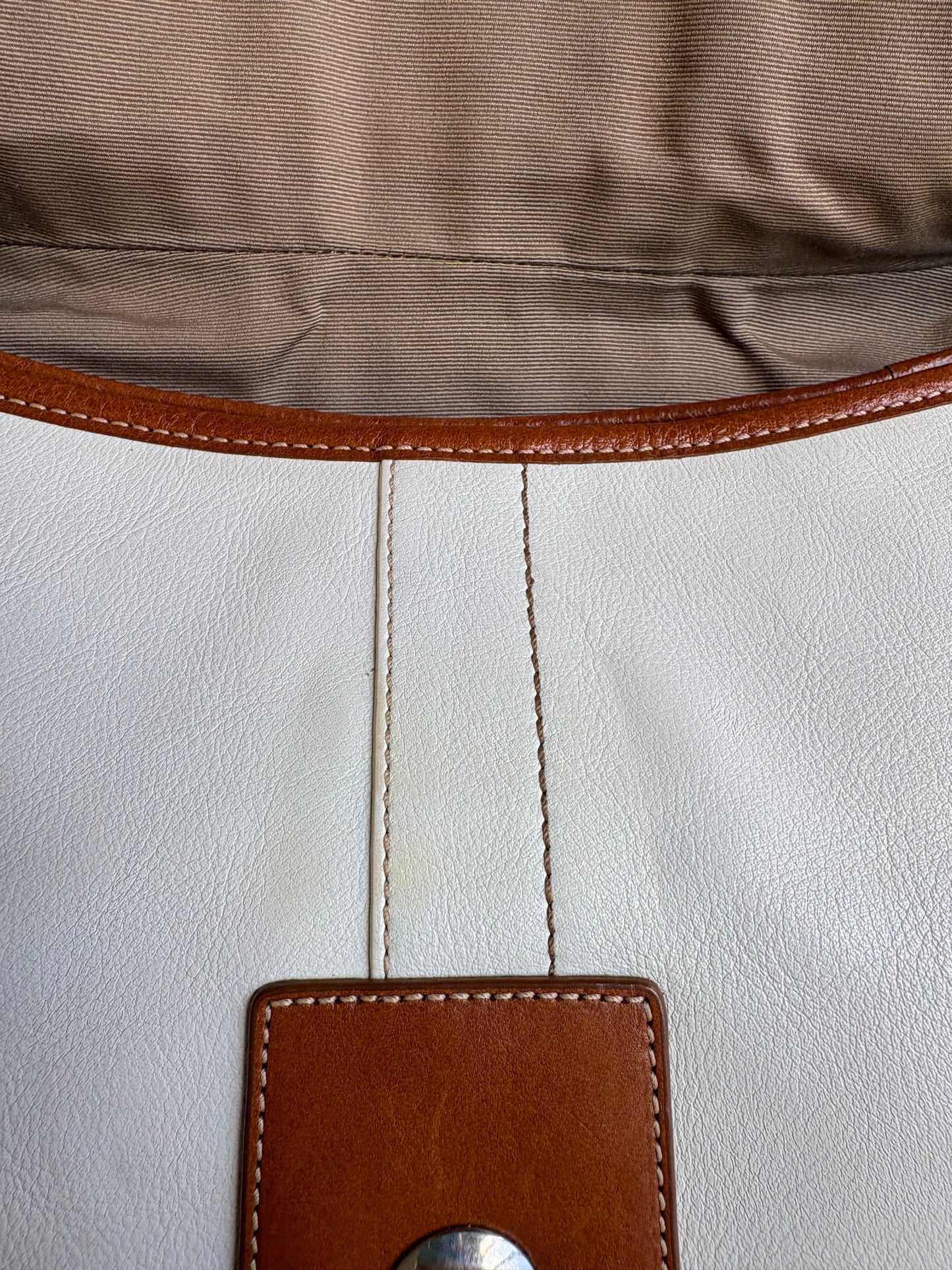 Coach Soho Cream and Brown Leather Shoulder Bag