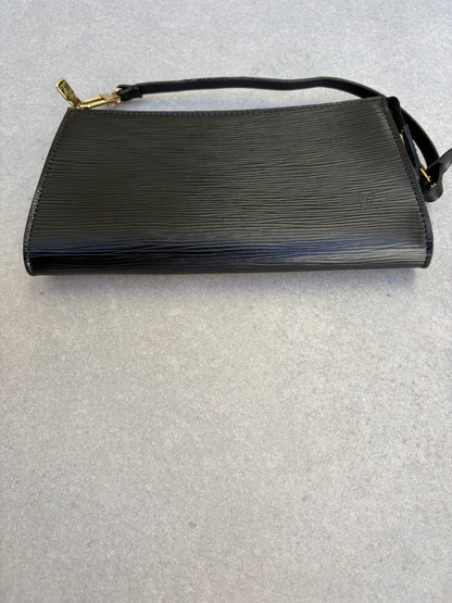 Louis Vuitton Black Epi Leather Pochette Accessoires