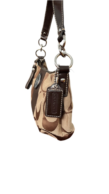 Coach Signature Print Monogram Two Way Shoulder Bag