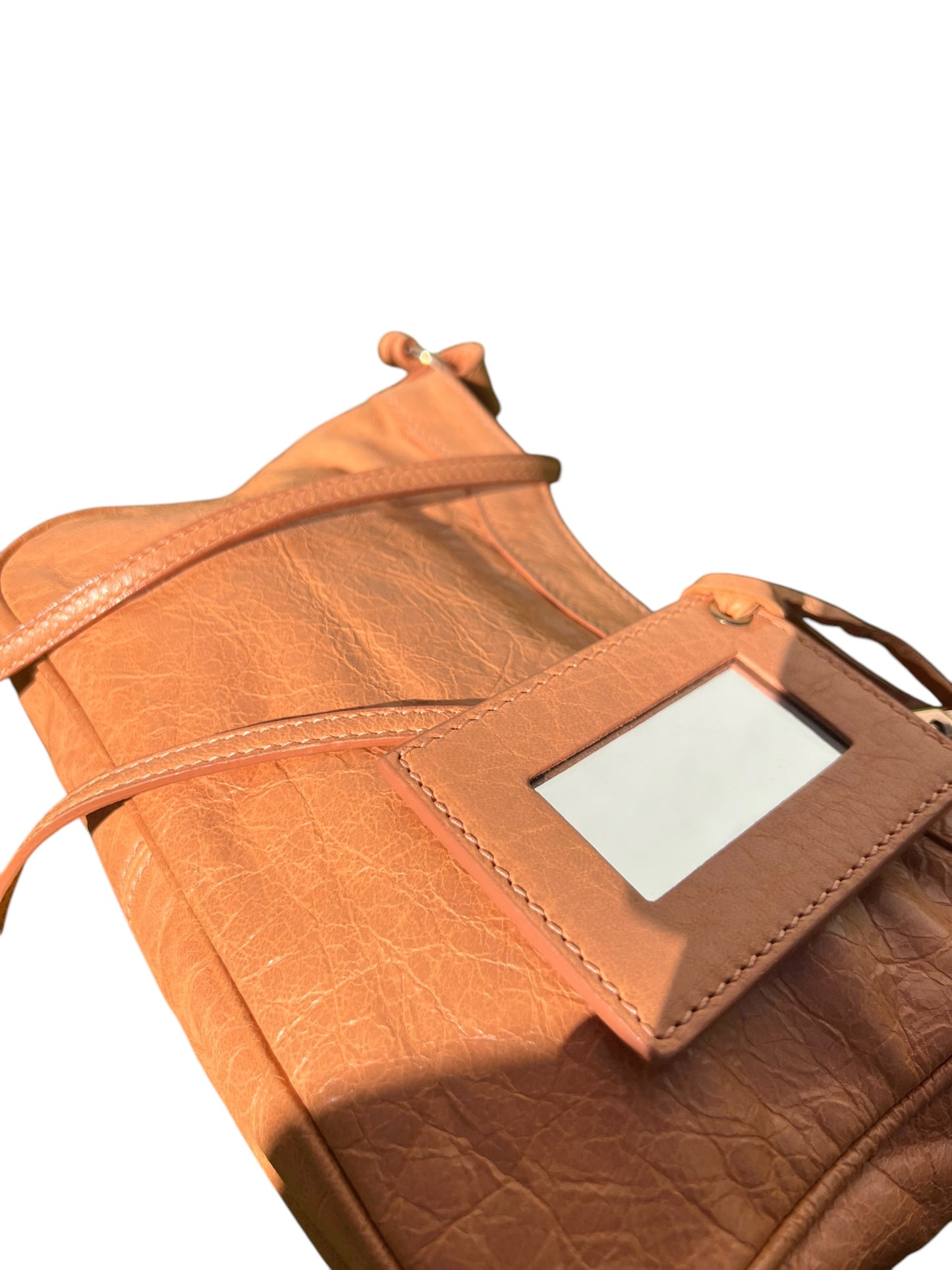 Balenciaga Orange Leather City Hip Crossbody Bag 2000s