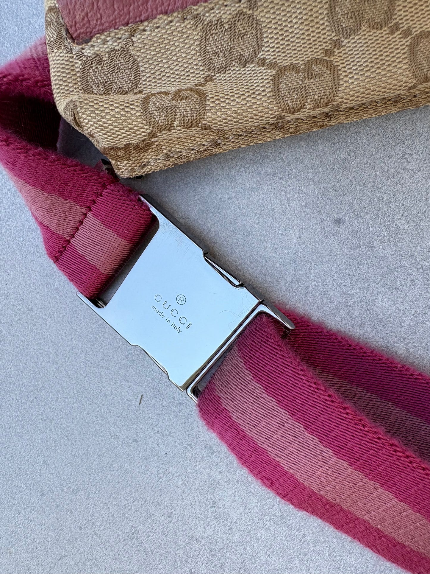 Gucci Belt Bag Pink and Beige