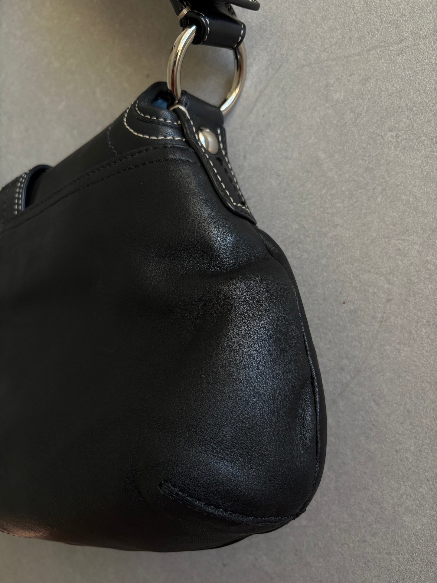 Coach Soho Black Leather Shoulder Bag