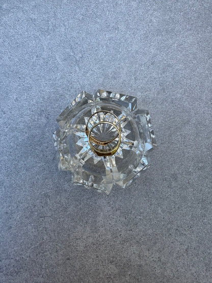 Vintage Prism Cut Glass Jewellery Dish