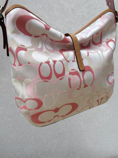 Coach Optic Pink Hampton Shoulder Bag with Clasp