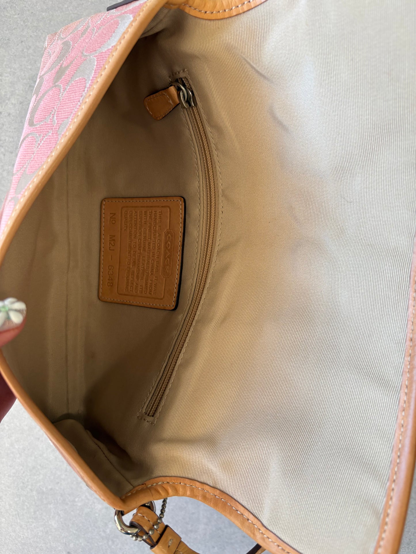 Coach Pink Shoulder Bag with Clasp