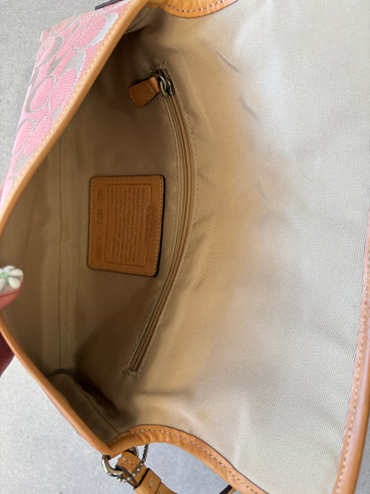 Coach Pink Shoulder Bag with Clasp