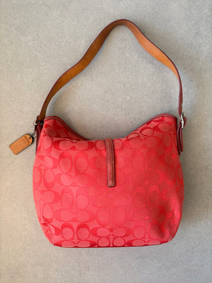 Coach Soft Clip Hobo Bag Red