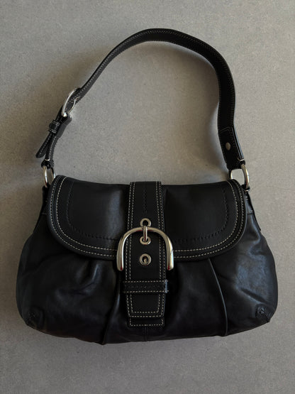 Coach Soho Black Leather Shoulder Bag