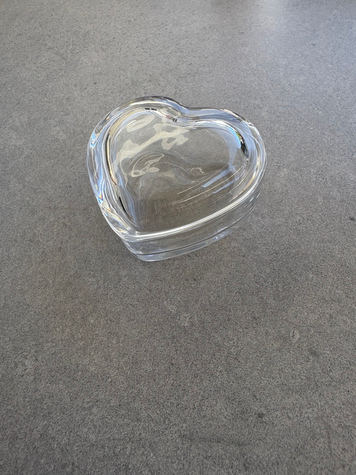 Heart Shaped Glass Jewellery Dish