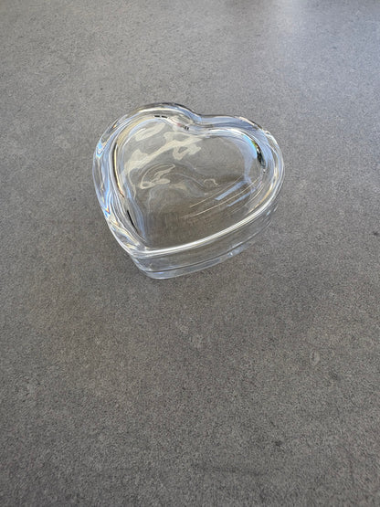Heart Shaped Glass Jewellery Dish