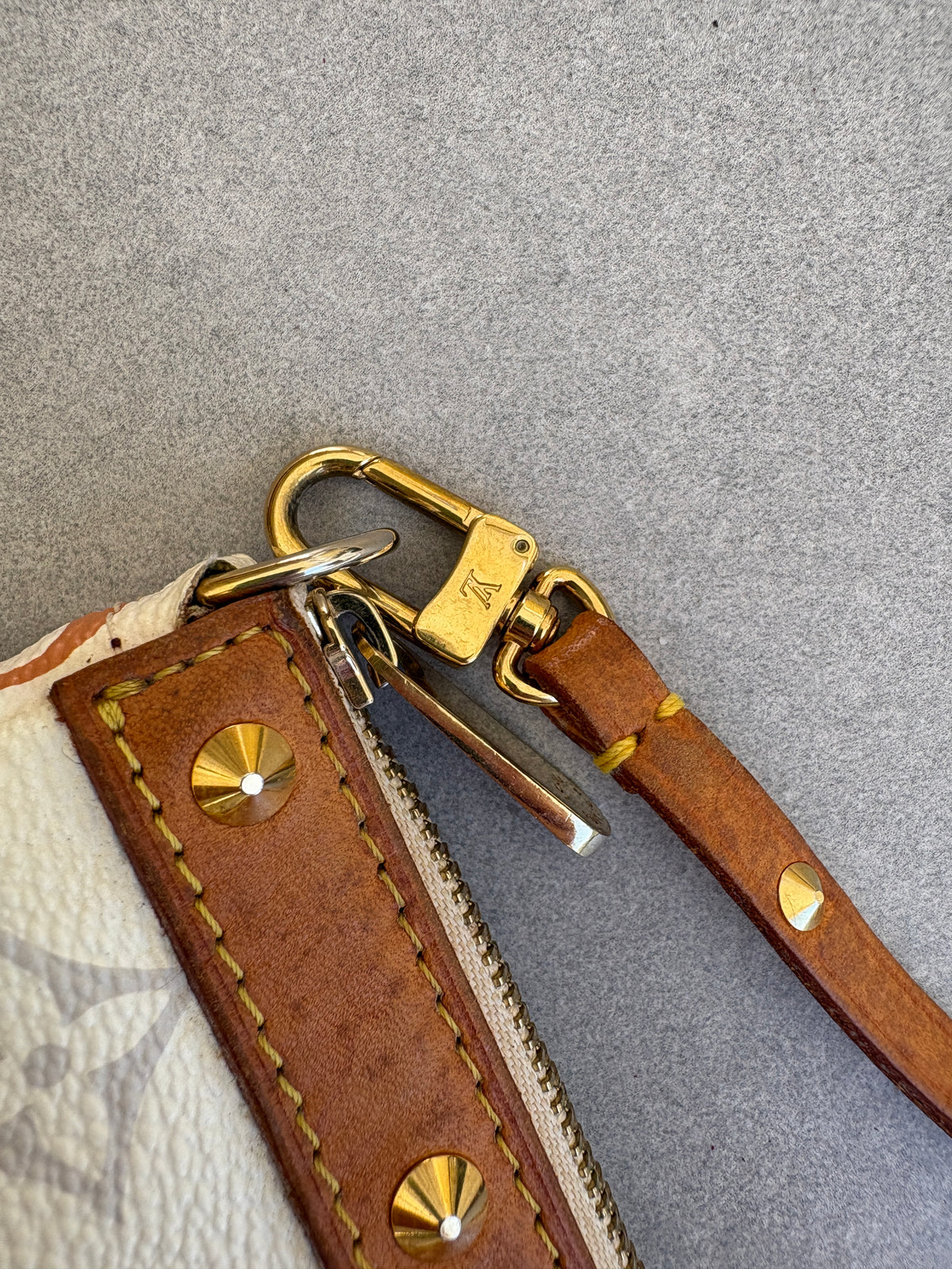 Louis Vuitton x Takashi Murakami White Multicolour Pochette Accessoires 2000s