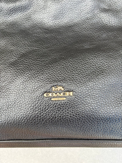 Coach Shoulder Bag Black Leather
