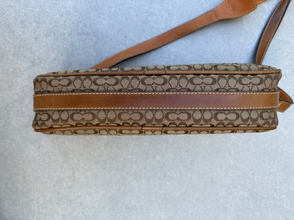 Coach Brown Canvas Signature Crossbody Bag