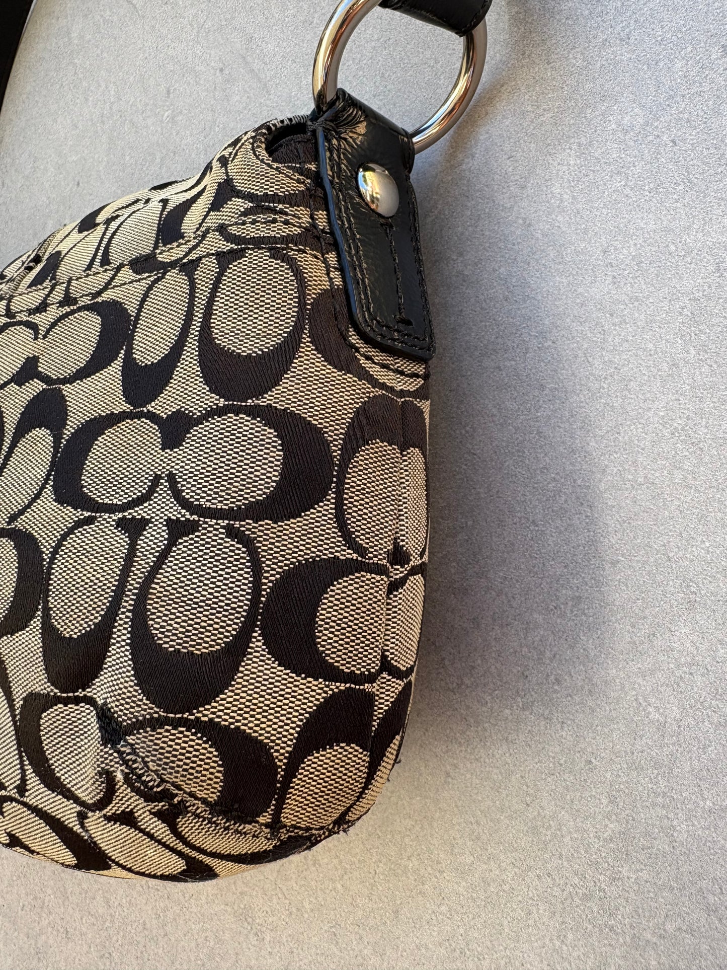 Coach Soho Black and Grey Monogram