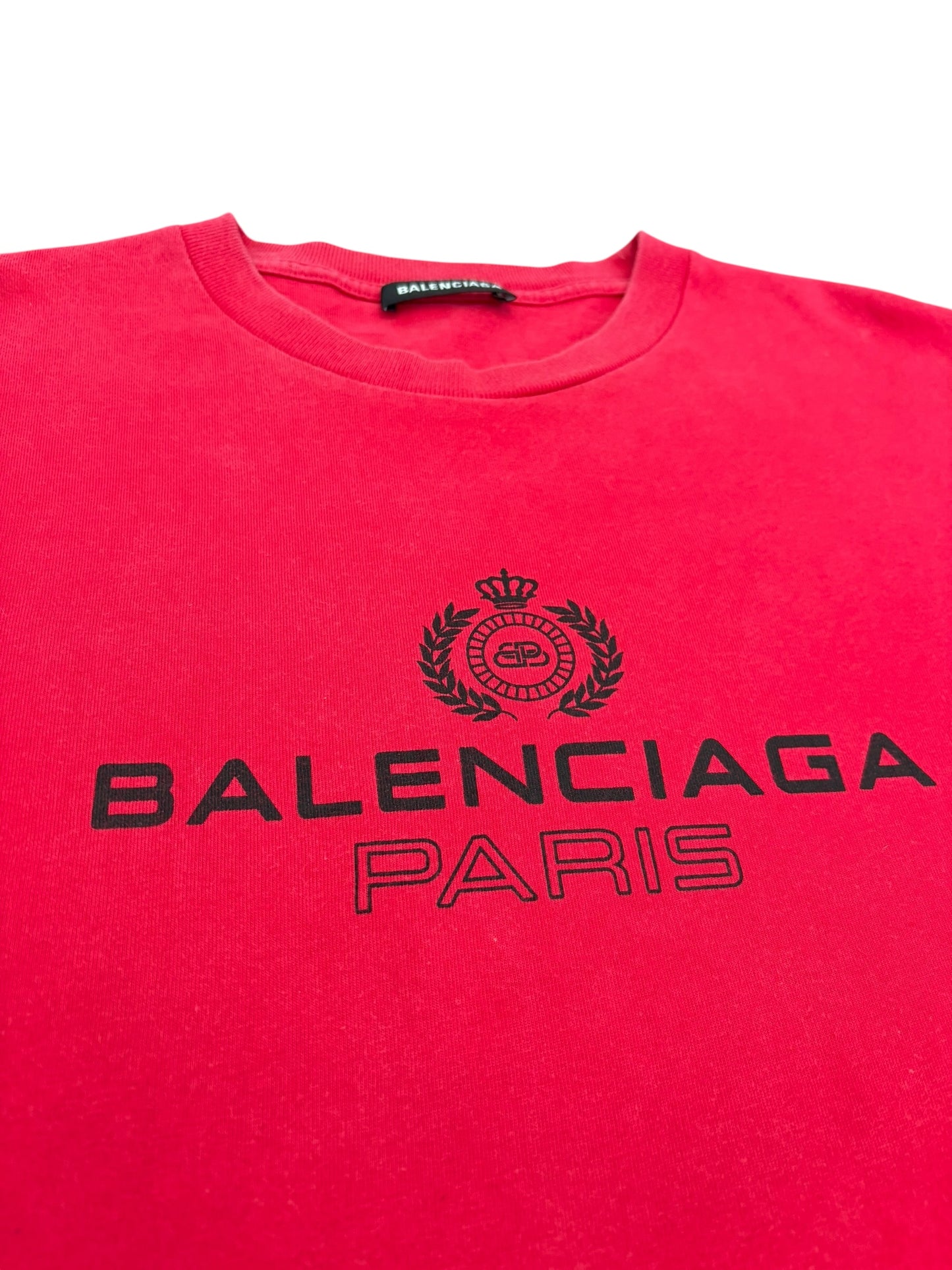 Balenciaga Red Oversized Tee