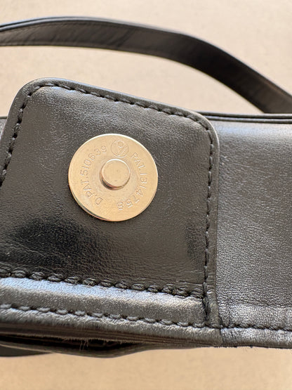 Burberry Beige Nova Check and Black Leather Shoulder bag