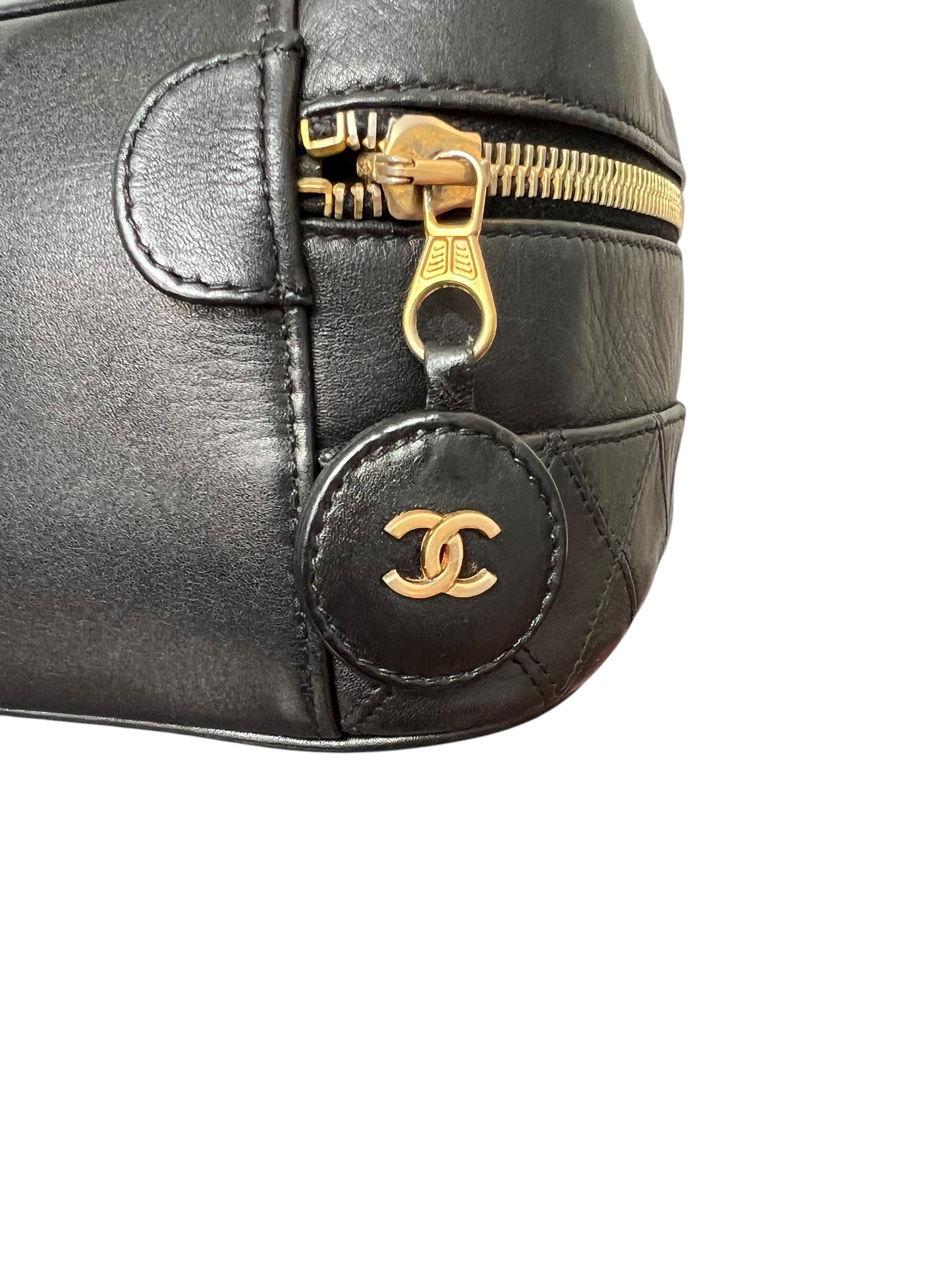 Chanel Black CC Quilted Vanity Bag