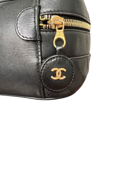 Chanel Black CC Quilted Vanity Bag