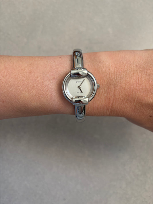 Gucci Stainless Steel Women Wrist Watch White Dial