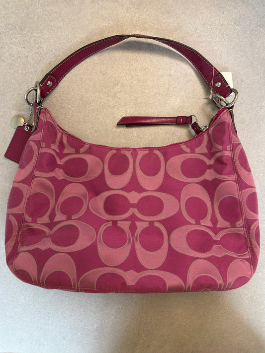 Coach Pink Monogram Shoulder Bag Two-way