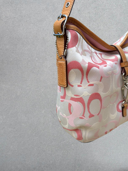 Coach Optic Pink Hampton Shoulder Bag with Clasp