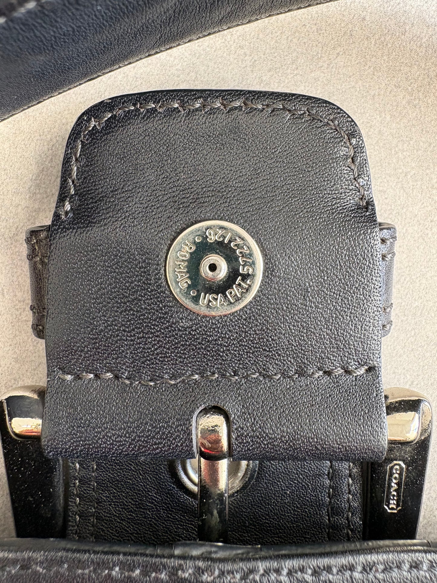Coach Soho Black Leather Shoulder Bag