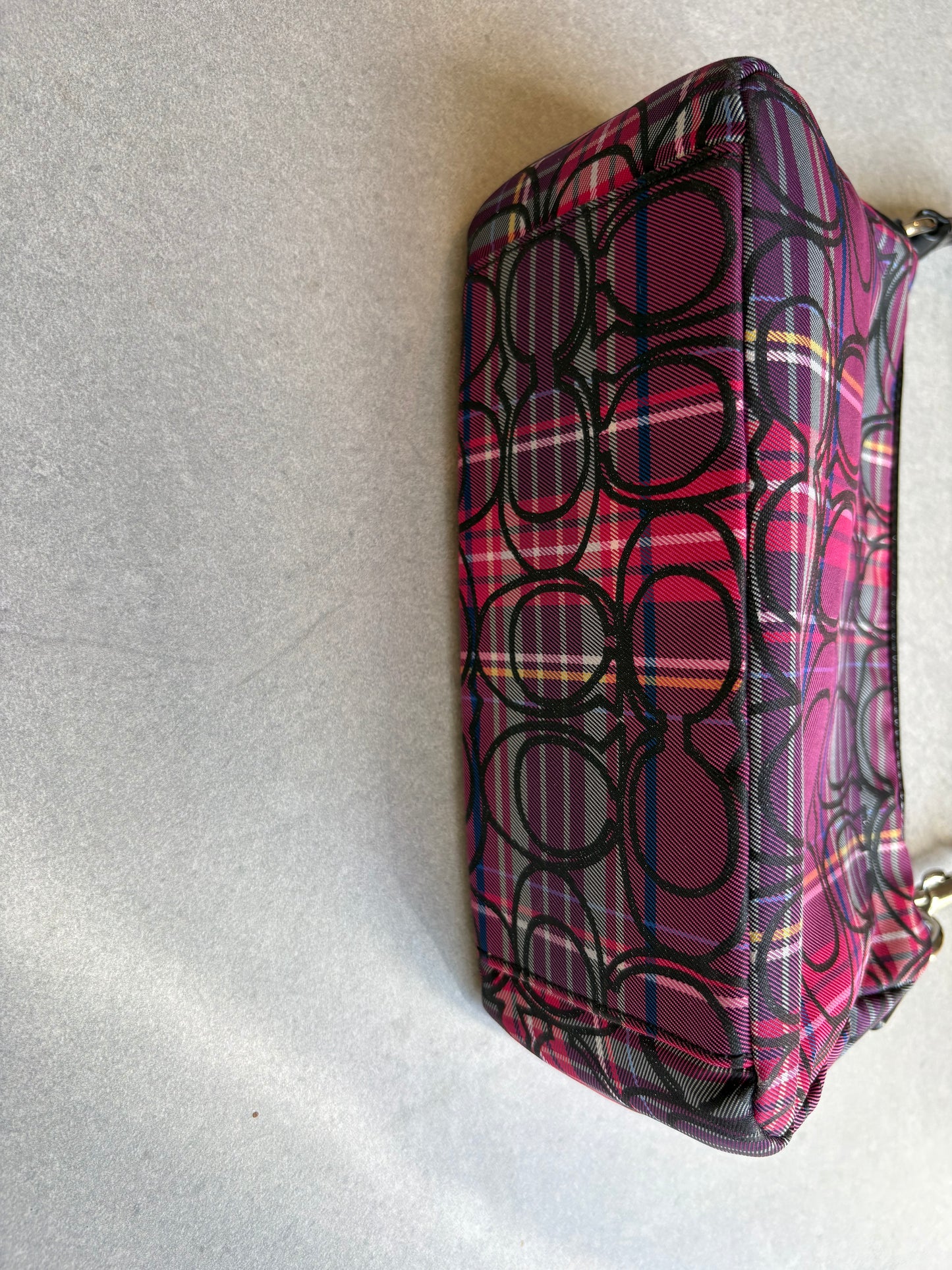 Coach Poppy Tartan Shoulder Bag