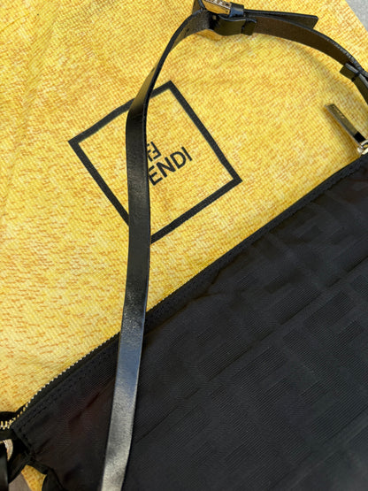 Fendi Zucca Shoulder Bag Black
