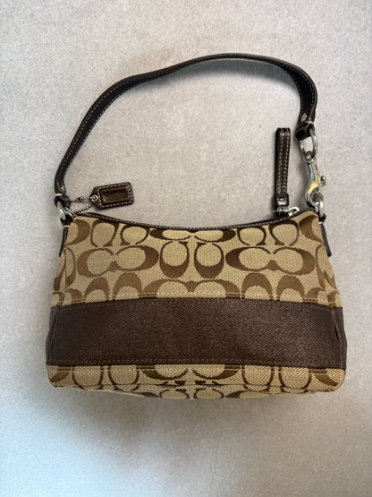 Coach Beige and Brown Pouch