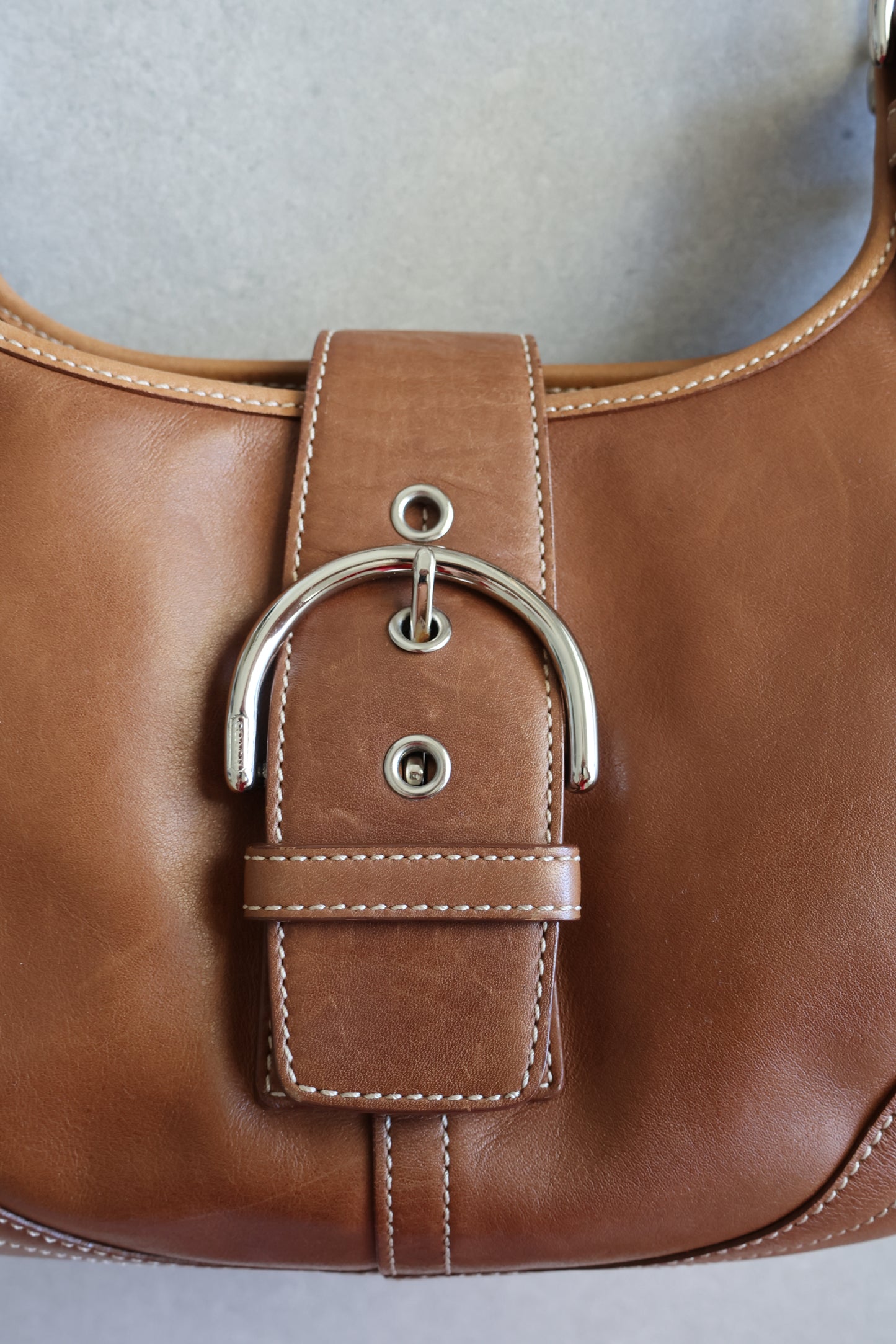 Coach Soho Brown Hobo Leather Shoulder Bag