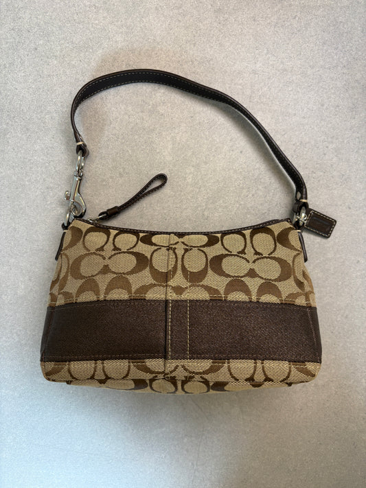 Coach Beige and Brown Pouch