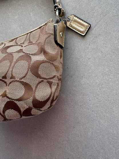 Coach Monogram Brown Shoulder Bag