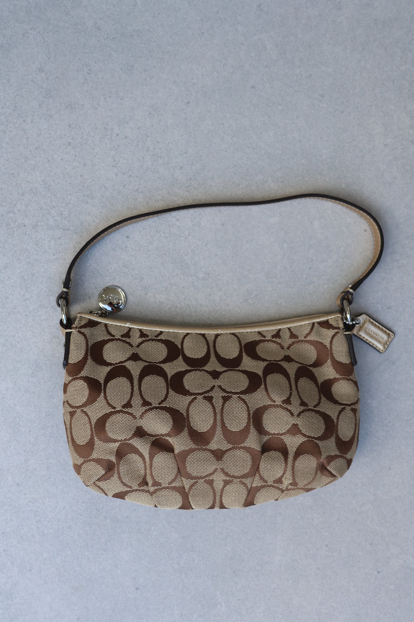 Coach Signature Tan Shoulder Bag