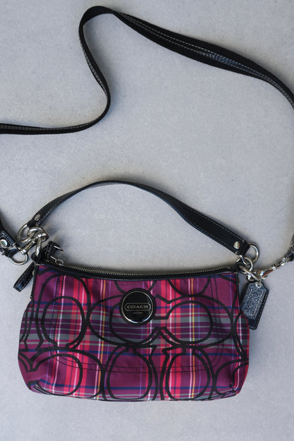 Coach Poppy Tartan Shoulder Bag