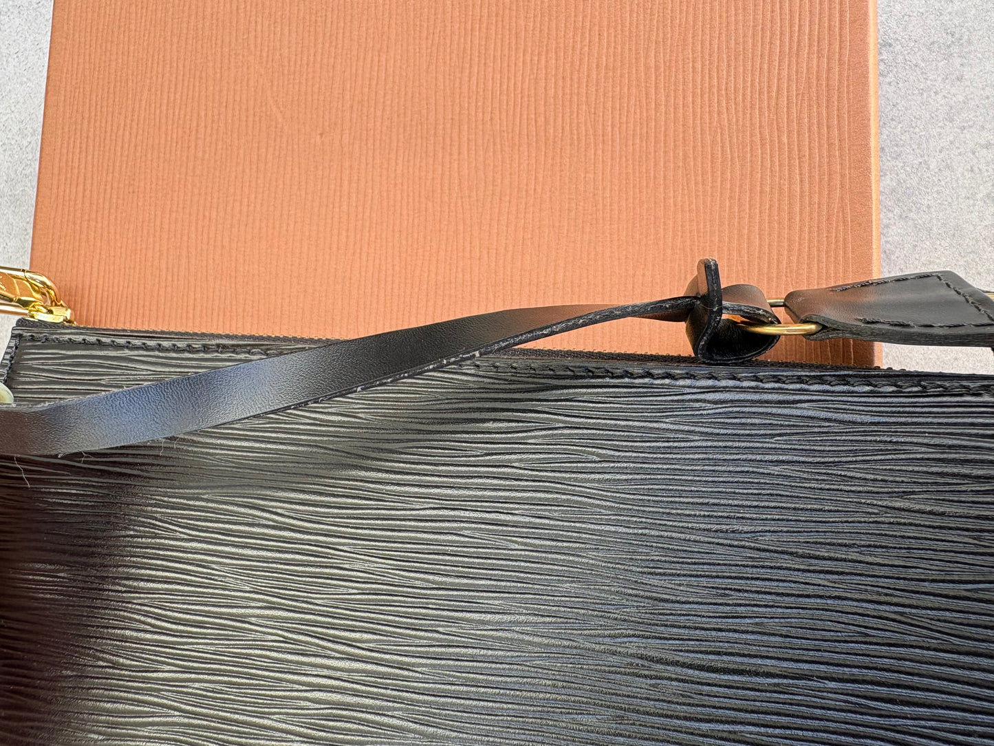 Louis Vuitton Black Epi Leather Pochette Accessoires