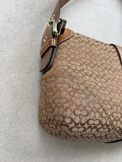 Coach Soho Brown Monogram Shoulder Bag
